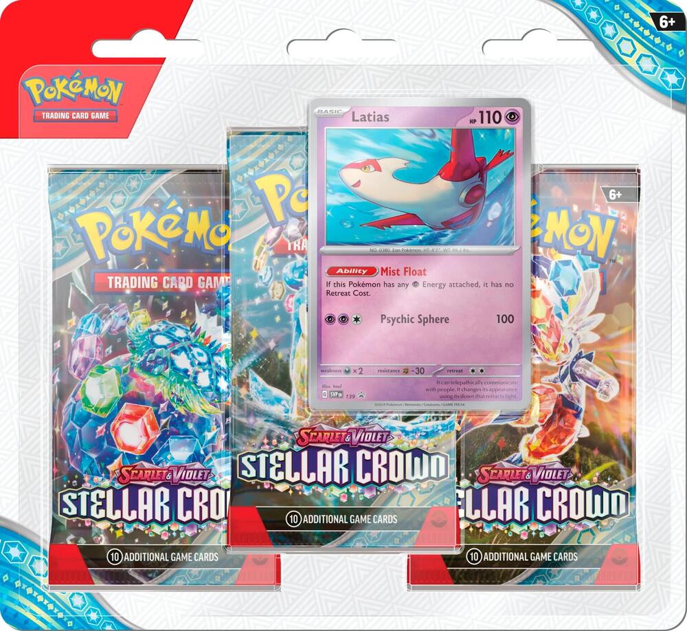 Pokemon Stellar Crown 3-Pack Blister