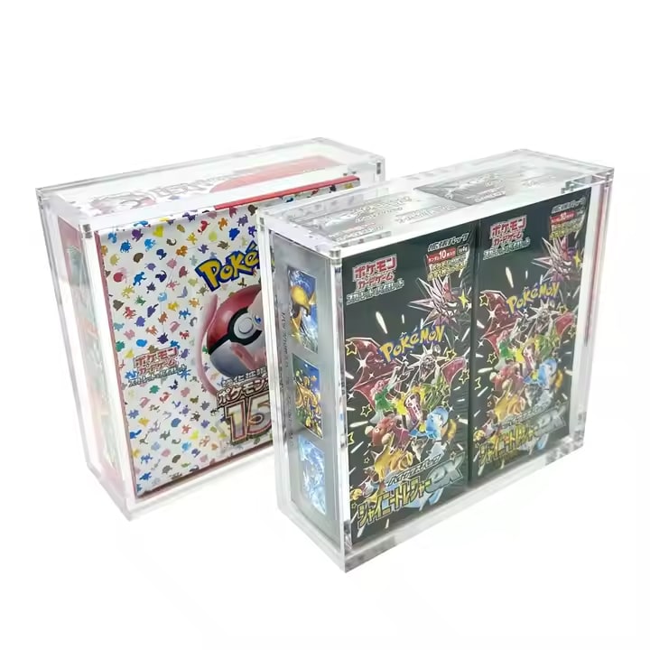 Japanese Booster Box Acrylic Case Fits WEISS OR POKEMON ECT Magnetic lid