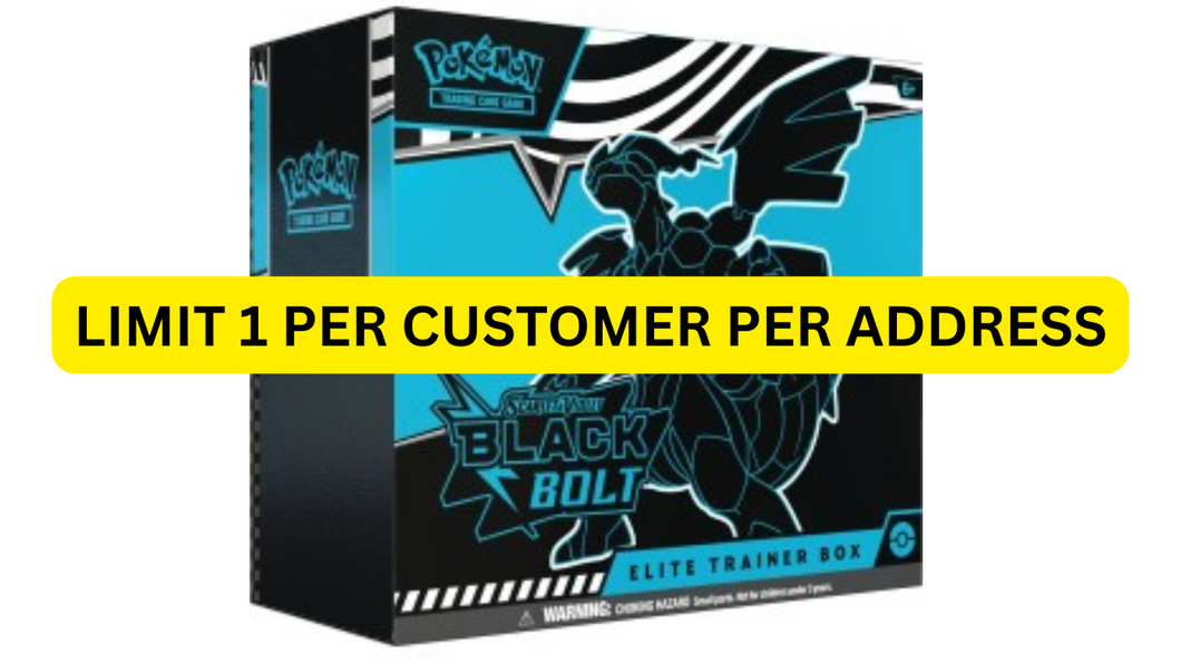 [LIMIT 1] Pokemon Scarlet and Violet 10.5 Black Bolt Elite Trainer Release Date: 07/18/2025